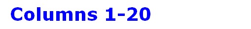 Columns 1-20