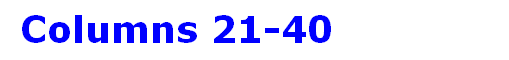 Columns 21-40