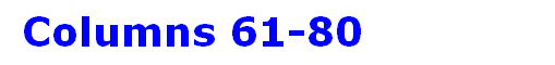 Columns 61-80