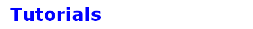 Tutorials